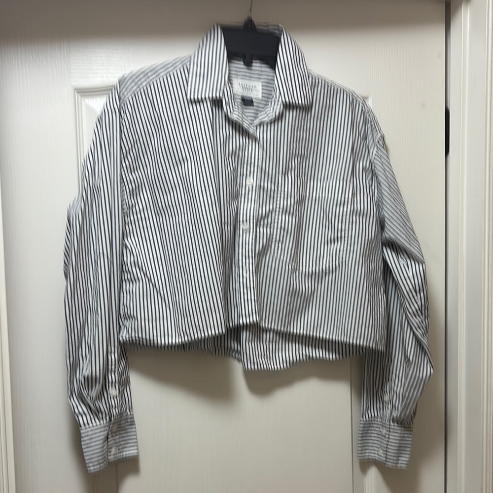 American Eagle Striped Button-Up Shirt